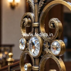 Custom Interior Brass Crystal Railings CR-3133