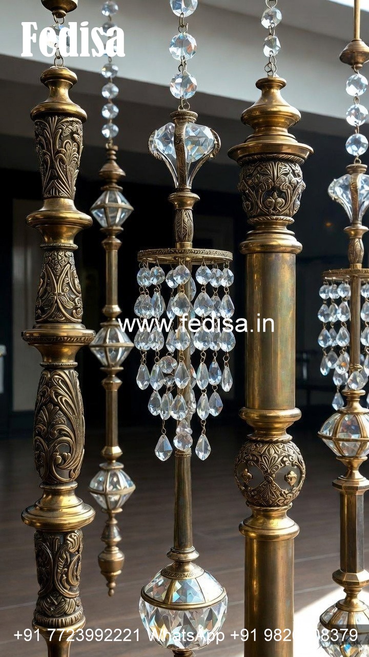 Classic Interior Crystal Brass Railings CR-3139
