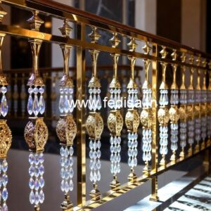 Premium Brass Crystal Railings for Interiors CR-3144
