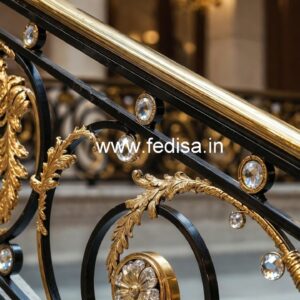 Stylish Brass Crystal Balcony Railings CR-3145