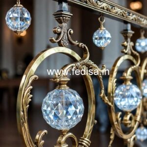 Royal Brass Crystal Interior Railings CR-3148