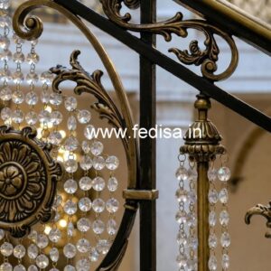 Elegant Crystal Brass Railing Designs CR-3154