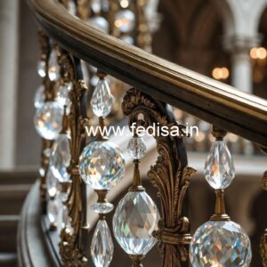 Custom Brass Crystal Railings for Homes CR-3160