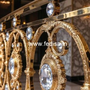 Modern Interior Design with Brass Crystal Railing CR-3162