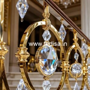 Stylish Crystal Brass Railings for Homes CR-3173
