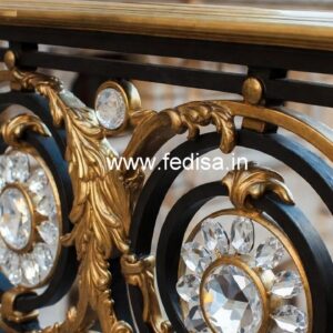Designer Brass Crystal Railings for Homes CR-3183