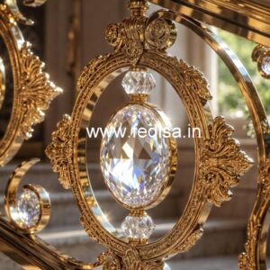 Designer Brass Crystal Railings for Staircases CR-3189