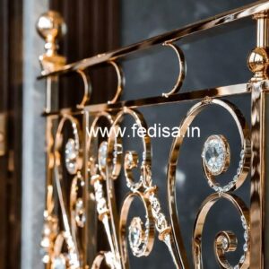 Stylish Interior Brass Crystal Railings CR-3193
