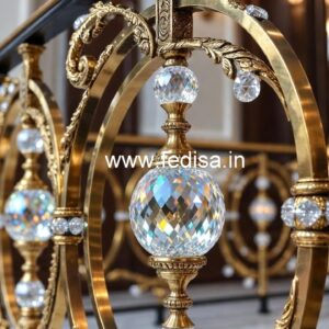 Luxury Brass Crystal Railings for Duplex CR-3198