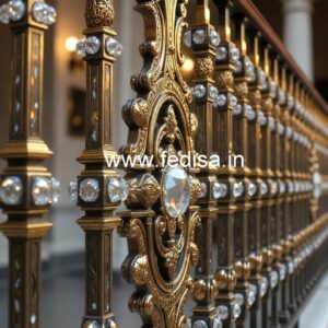 Elegant Interior Brass Crystal Railings CR-3207