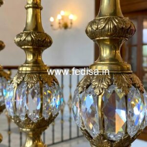 Elegant Brass Crystal Railings for Staircase Decor CR-3226