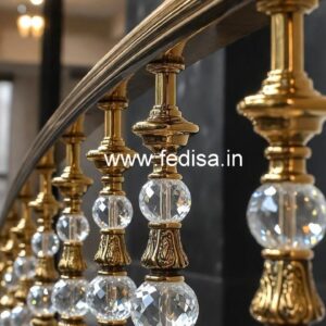 Designer Brass Crystal Railings for Architecture CR-3233