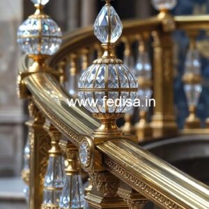 Stylish Brass Crystal Railings for Luxury Living CR-3235