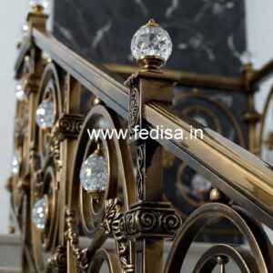 Luxury Brass Crystal Railing Design Ideas for Modern Homes CR-3236