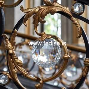 Classic Brass Crystal Railing Design Styles CR-3241