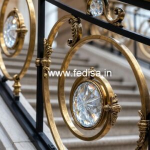 Custom Brass Crystal Railing Designs CR-3245