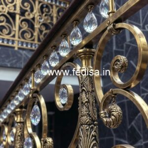 Luxury Brass Crystal Balcony Railings CR-3251