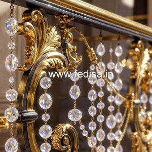 Stylish Brass Crystal Railing for Interiors CR-3254