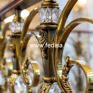Premium Brass Crystal Railings for Apartments CR-3256