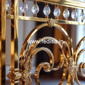 Stylish Brass Crystal Railings with Marble CR-3267