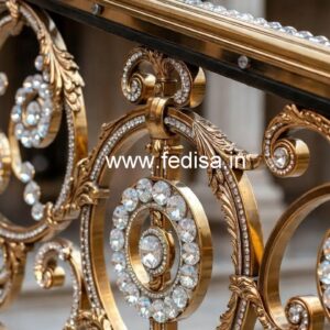 Luxury Brass Crystal Railings for Interior Design CR-3275