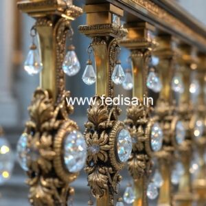 Stylish Brass Crystal Railings for Architecture CR-3276