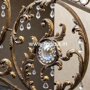 Elegant Brass Crystal Railings for Homes CR-3278
