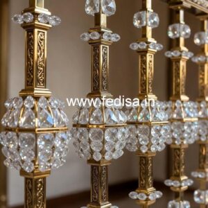 Stylish Brass Crystal Railings for Luxury Homes CR-3283