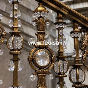 Luxury Brass Crystal Railings for Modern Homes CR-3284