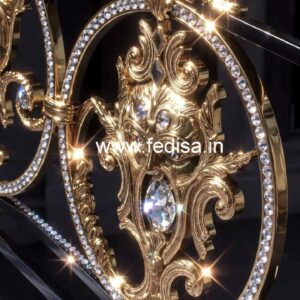 Designer Brass Crystal Railings for Modern Interiors CR-3286