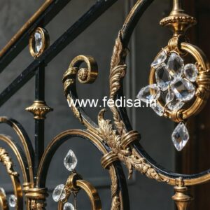 Luxury Brass Crystal Railings for Villas CR-3289