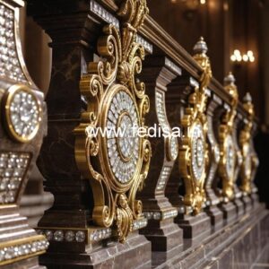 Stylish Brass Crystal Railings for Staircases CR-3291