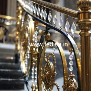 Designer Brass Crystal Railings for Luxury Villas CR-3295