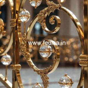Elegant Brass Crystal Staircase Inspiration CR-3296