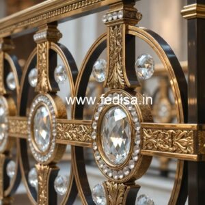 Premium Brass Crystal Railings for Duplex Homes CR-3297