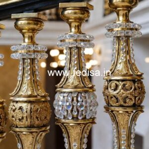 Stylish Brass Crystal Railings for Apartments CR-3298
