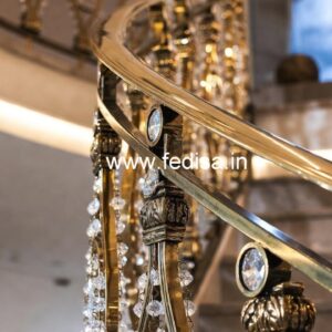 Premium Brass Crystal Railings for Interior Design CR-3301