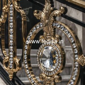 Designer Brass Crystal Railings for Interior Design CR-3306