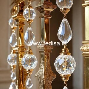 Designer Brass Crystal Railings for Villas CR-3308