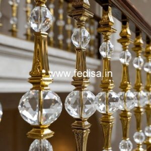Premium Brass Crystal Railings for Stair Design CR-3311