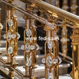 Premium Brass Crystal Railings for Home Design CR-3315