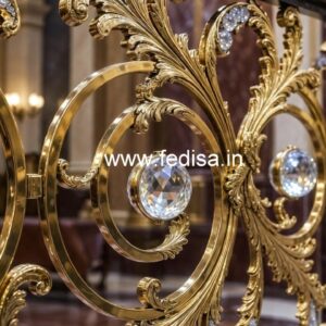 Modern Brass Crystal Railings for Stylish Homes CR-3319