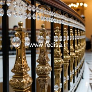 Elegant Brass Crystal Railings for Luxury Living CR-3320
