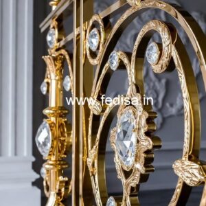 Designer Brass Crystal Railings for Grand Staircases CR-3322