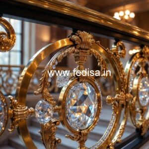 Luxury Brass Crystal Railings for Classic Homes CR-3323