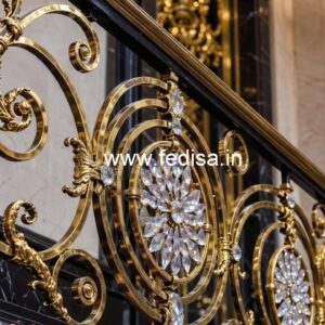 Stylish Brass Crystal Railings for Contemporary Interiors CR-3324
