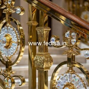 Designer Brass Crystal Railings for Elegant Homes CR-3330