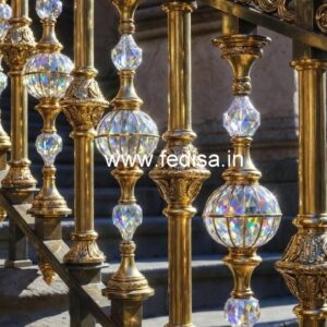 Luxury Brass Crystal Railings for Classic Interiors CR-3331