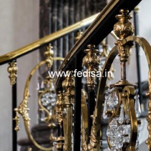 Stylish Brass Crystal Railings for Grand Homes CR-3332