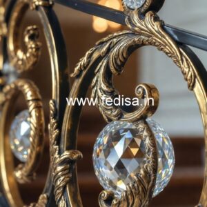 Elegant Brass Crystal Railings for Architecture CR-3334
